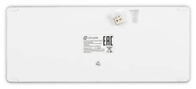 Клавиатура OKLICK 855S серебристый USB беспроводная BT/Radio slim Multimedia (1696464)