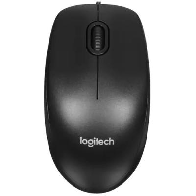 Мышь LOGITECH B100 черный оптическая (800dpi) USB (2but) (910-006605)