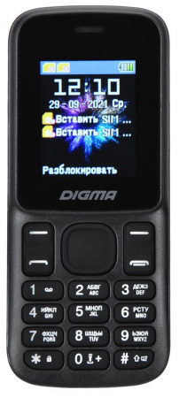 Телефон Digma A172 Linx 32Mb черный моноблок