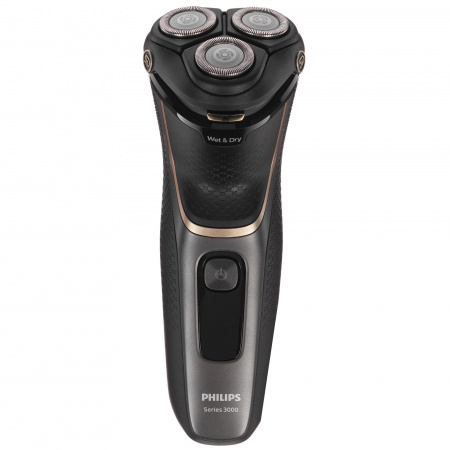 Бритва PHILIPS S3333/54 черный/золотистый (реж.эл.:3 питан.:аккум.)...